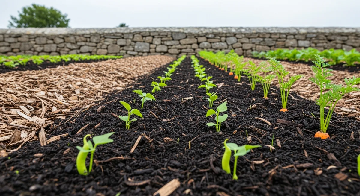 Sol argileux du potager de Lezavarn en Finistère amendé au compost après 4 ans de travail